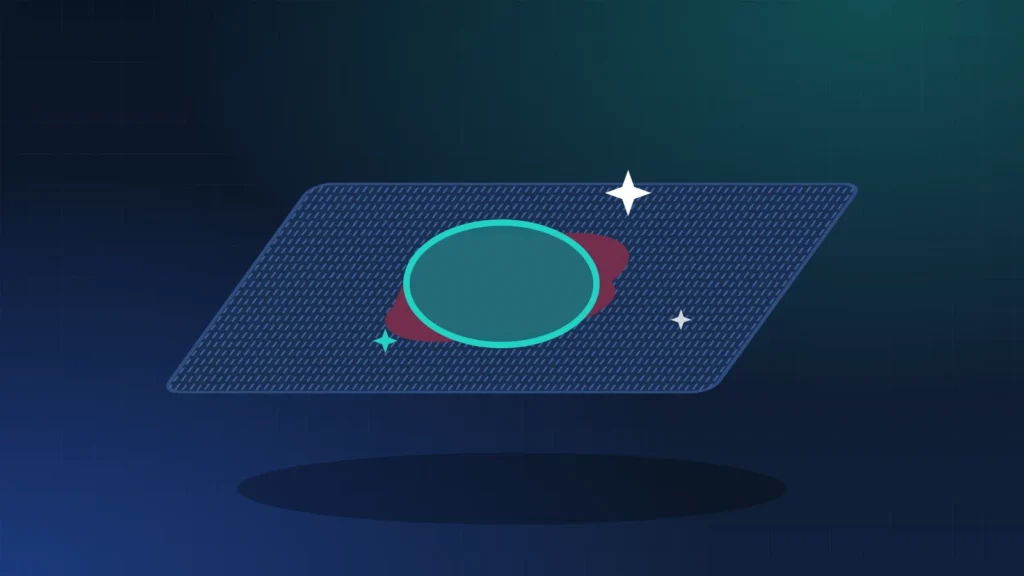 Illustration of a stained carpet with a clean circle where the stain was removed, for carpet stain removal in Fremont, CA